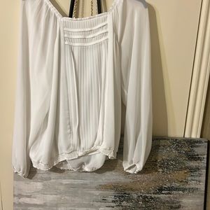 Grace Elements white polyester blouse